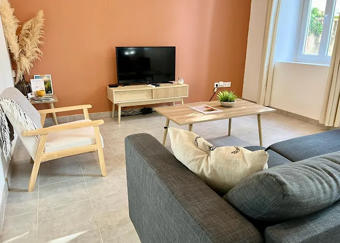 Le Riquet - Centre Ville, Rdc, Climatise, Jardin, Parking Privee